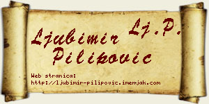 Ljubimir Pilipović vizit kartica